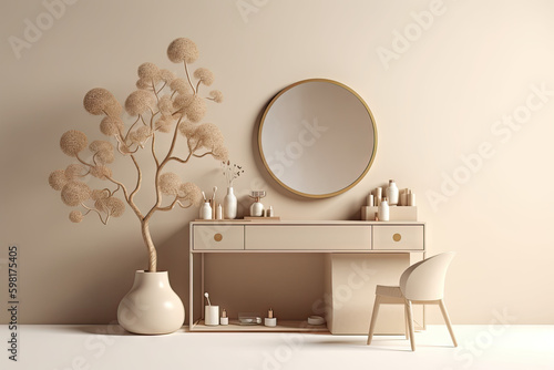 Wallpaper Mural Golden background and theme makeup room for girls Torontodigital.ca