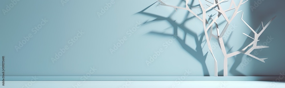 Branches of a tree in the snow. AI generated art illustration. Stock ...