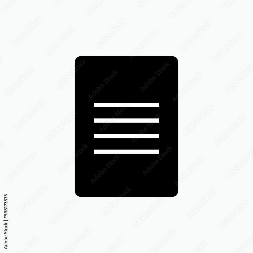 Note Icon. Resume Symbol – Vector. Note Icon. Resume Symbol – Vector.