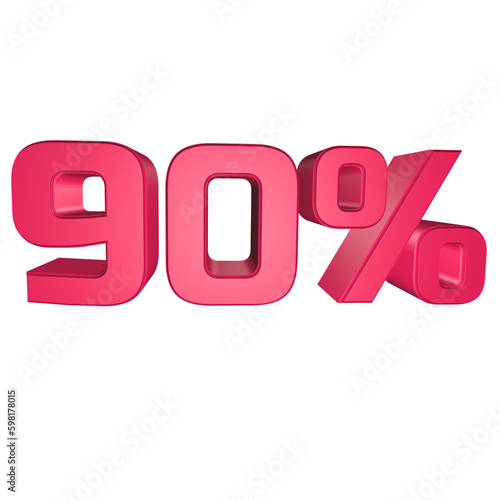 90% off discount 3D rendering design for sale marketing text