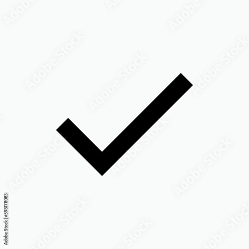 Checkmark Icon. Approve, Confirm Symbol for Design, Presentation, Website or Apps Elements - Vector. 
