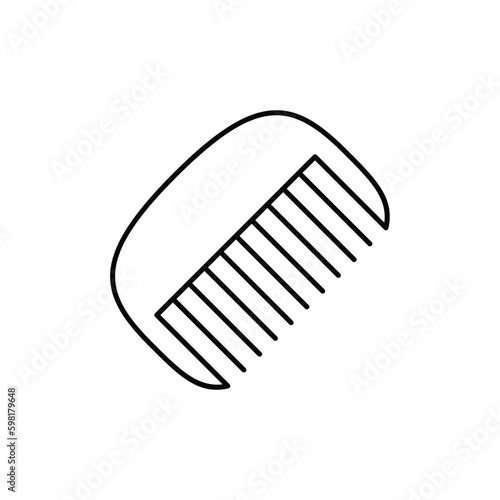 Comb line icon, outline vector sign, linear style pictogram isolated on white. Symbol, logo illustration. 