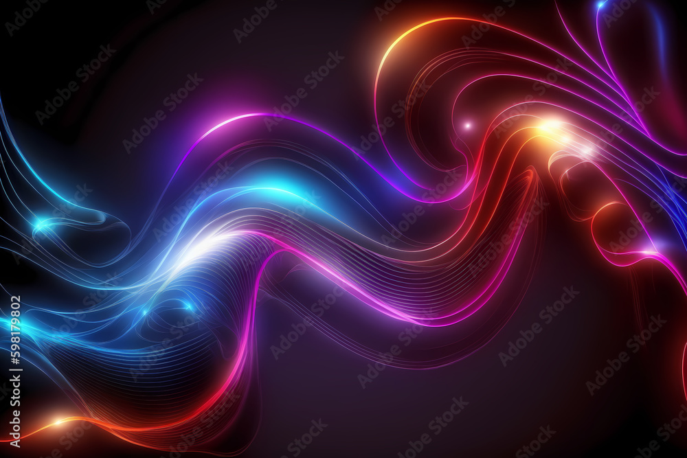 Abstract background with pink blue glowing. Generated By AI Abstract background with pink blue glowing. Generated By AI