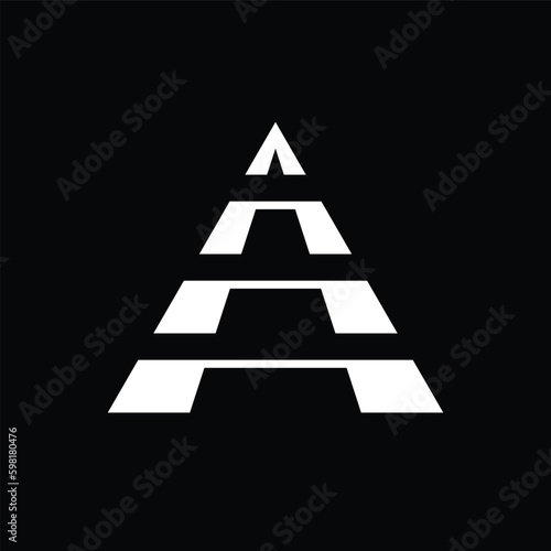 letter A arrow triangle logo vector modern and sleek