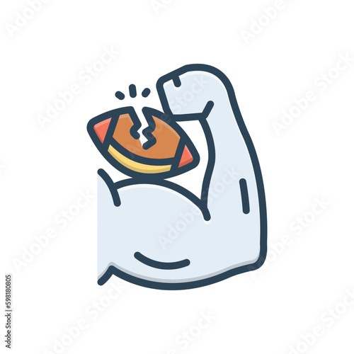 Color illustration icon for robust 