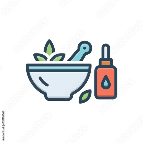 Color illustration icon for remedy 