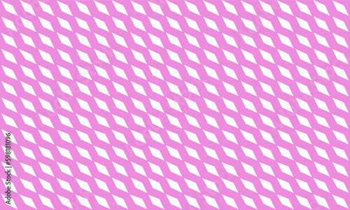 white diamond shape on pink background