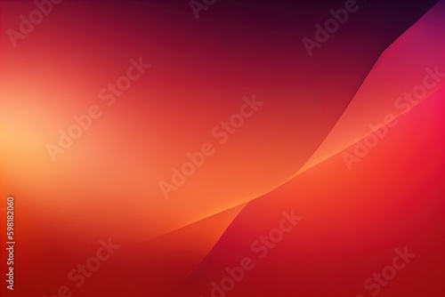Red abstract composition with flowing design
