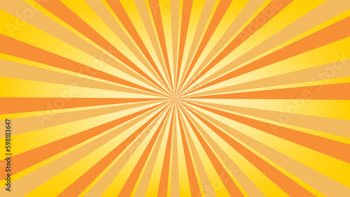 abstract yellow sunburst pattern background for modern graphic design element. shining ray cartoon with colorful for website banner wallpaper and poster card decoration