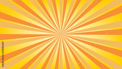 abstract yellow sunburst pattern background for modern graphic design element. shining ray cartoon with colorful for website banner wallpaper and poster card decoration