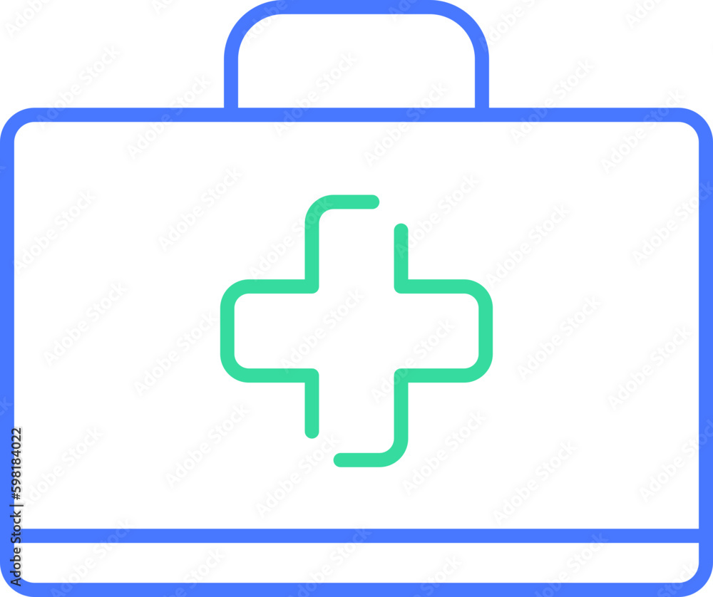 First aid kit bag line icon First aid kit bag line icon