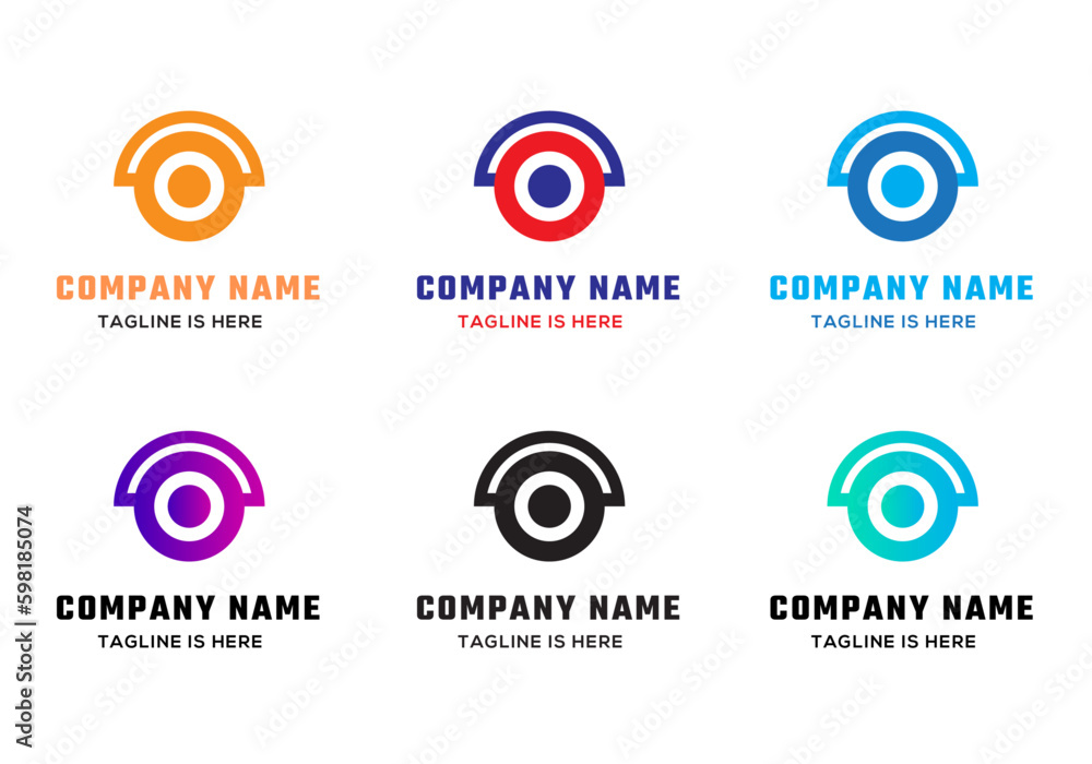 Target hit two circles with arrow branding identity corporate vector logo design
