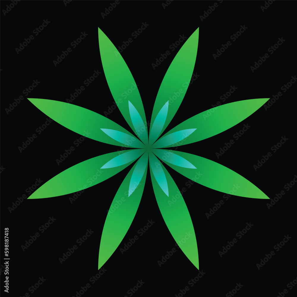 Green leaf flower graphic design Green leaf flower graphic design