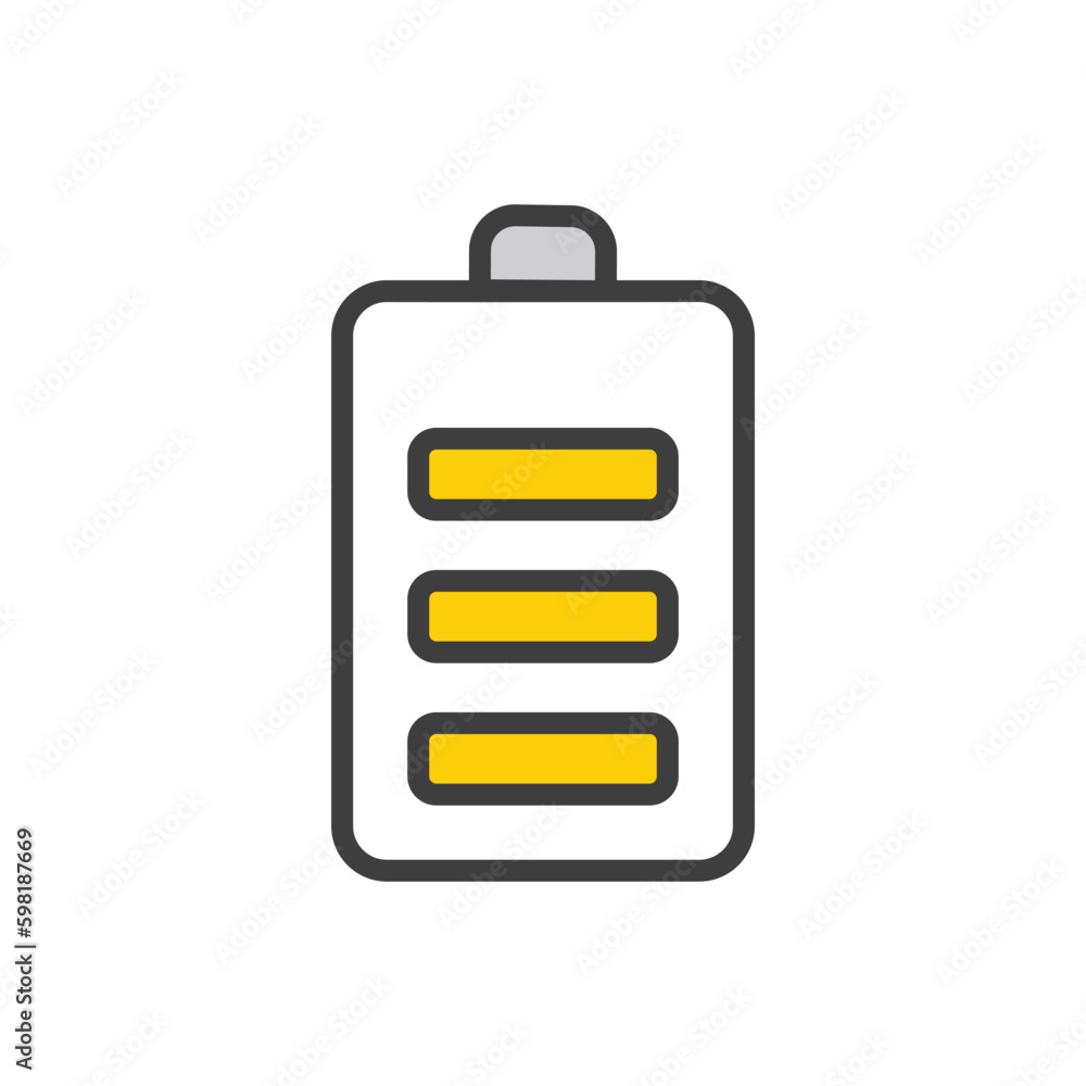 battery icon design with white background stock illustration battery icon design with white background stock illustration