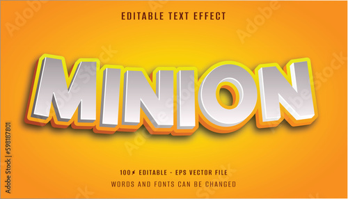 minion 3d text effect