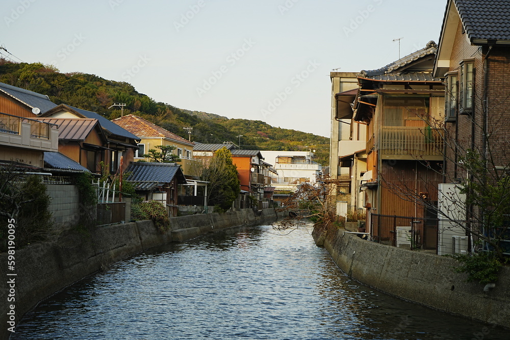 City View of Southern Awaji, Hyogo, Japan - 日本 兵庫 淡路島 南淡路市 街並み City View of Southern Awaji, Hyogo, Japan - 日本 兵庫 淡路島 南淡路市 街並み