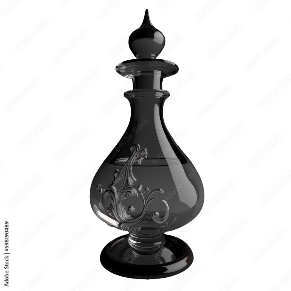black carafe fine dining room decanter Generative AI black carafe fine dining room decanter Generative AI