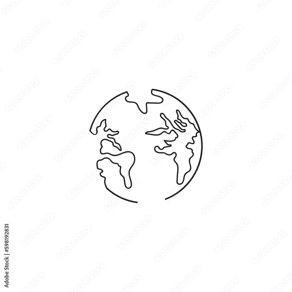 globe earth icon line vector illustration design globe earth icon line vector illustration design