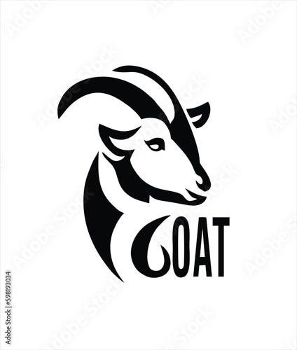 goat animal icon image design. sacrificial animal logo template
