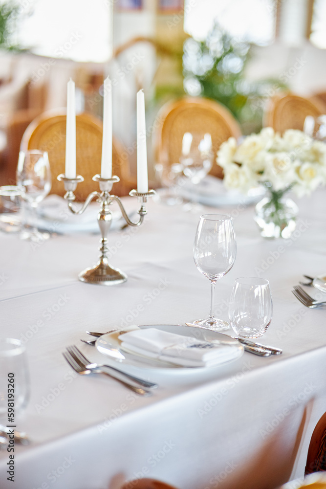 table set for a dinner table set for a dinner