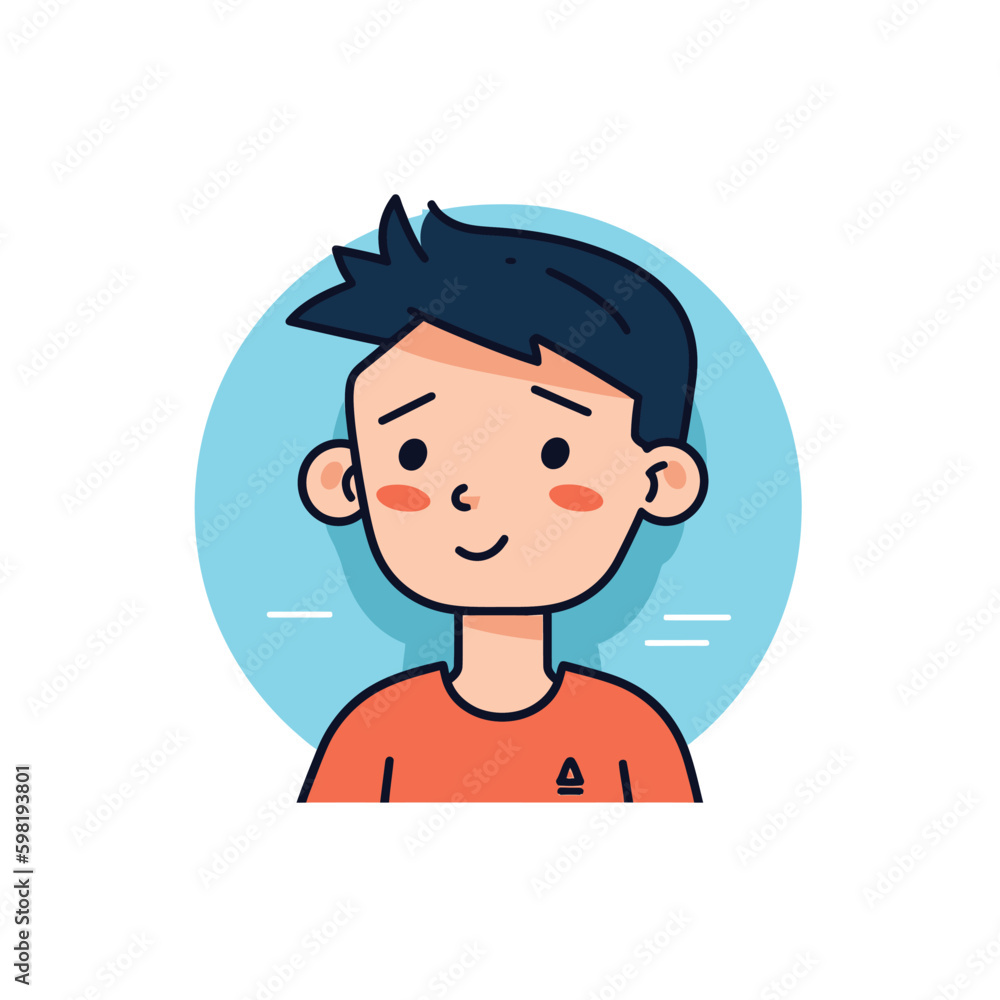Cartoon cute boy stands in a confident pose, arms crossed over his chest. Colorful vector isolated kids illustration. Cartoon cute boy stands in a confident pose, arms crossed over his chest. Colorful vector isolated kids illustration.
