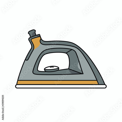 Modern minimalistic iron vector isolated on background. Simple iron icon. Smoothing-iron vector. Housework equipment for clothes. Electronic home appliance vector illustration