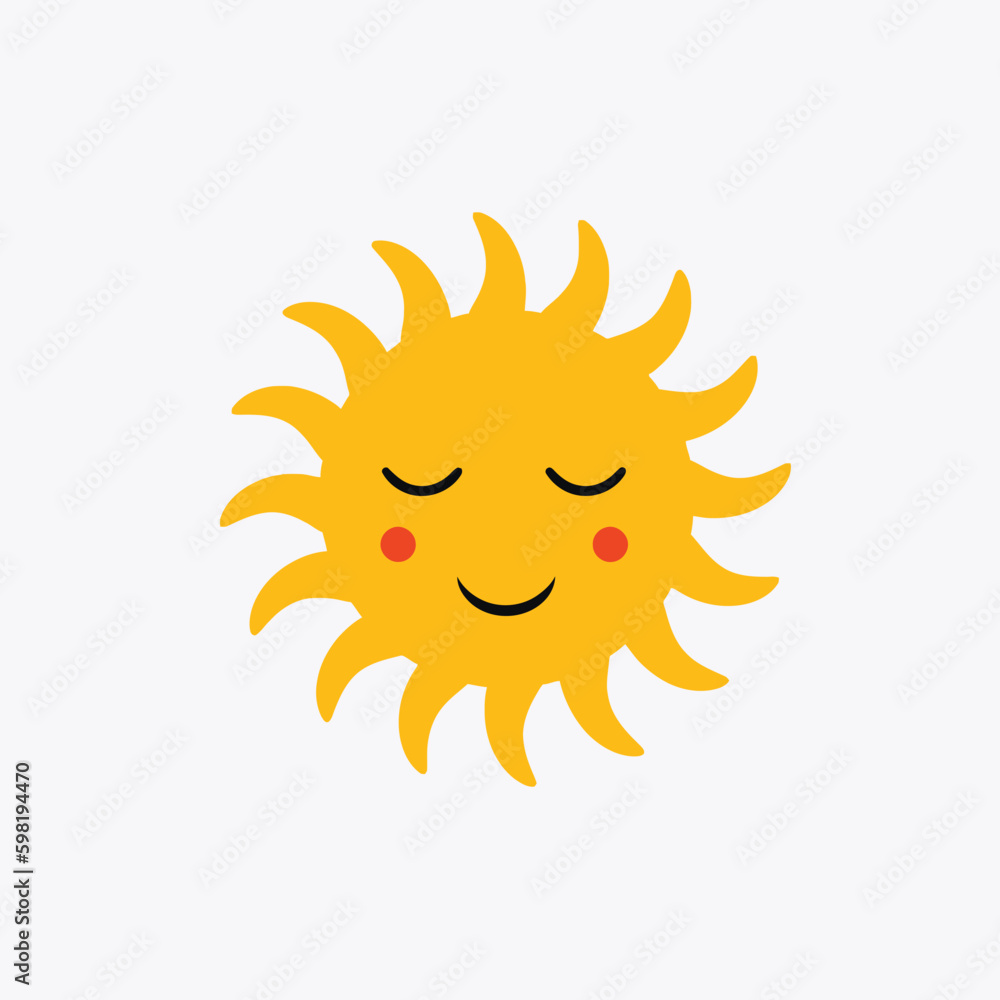 Yellow sunflower flower on a white background, design element, vector icon. Yellow sunflower flower on a white background, design element, vector icon.