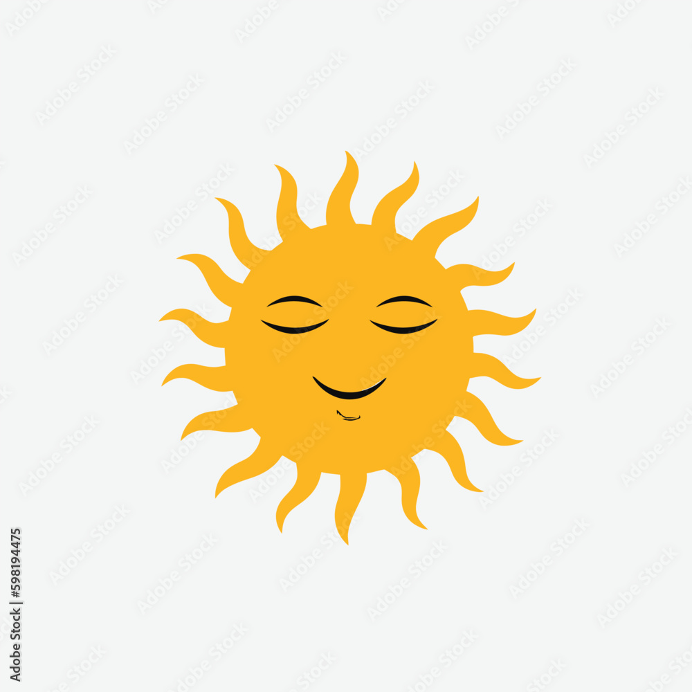Yellow sunflower flower on a white background, design element, vector icon. Yellow sunflower flower on a white background, design element, vector icon.