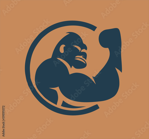 kong animal icon image design. wild big animal template