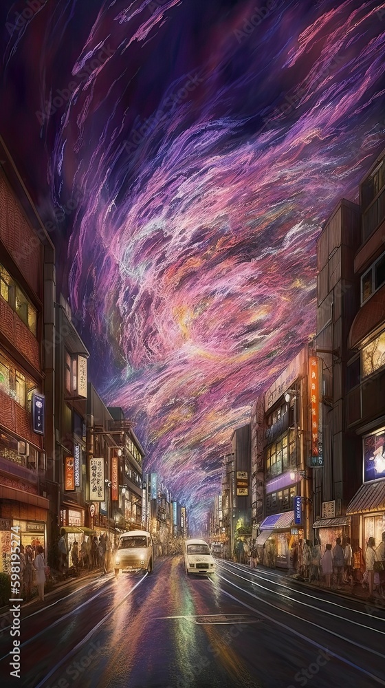 city in the night Generative AI 