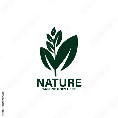 eco friendly logo. illustration of green leaf logo