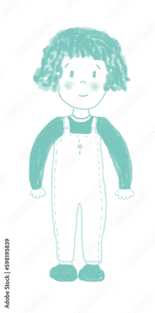 Obraz premium child with overalls