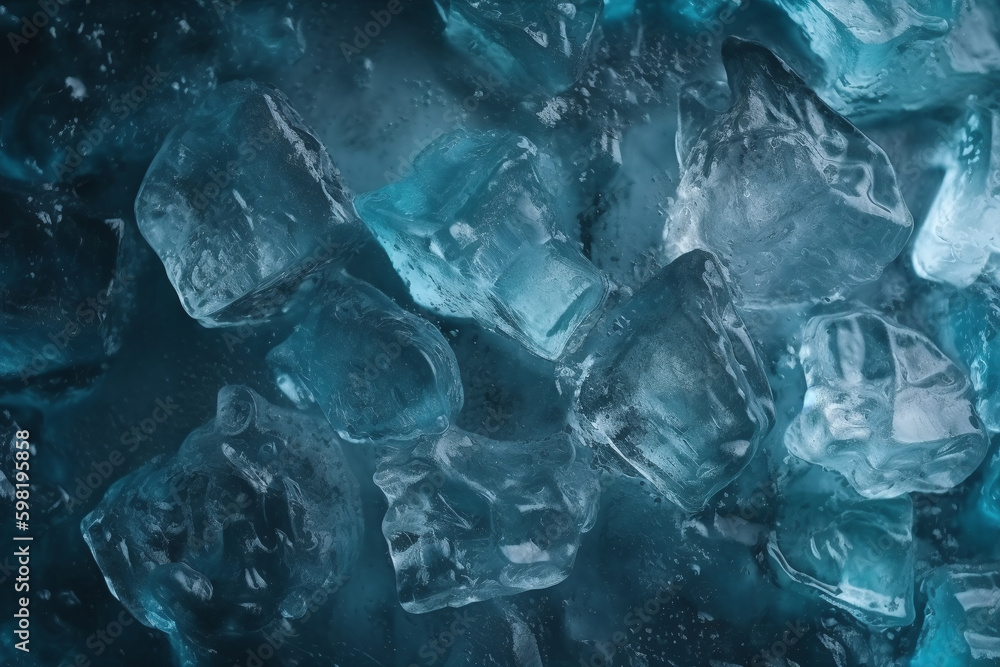 Ice Transparent Crystals Winter Abstract Texture Background Surface Generative AI Ice Transparent Crystals Winter Abstract Texture Background Surface Generative AI