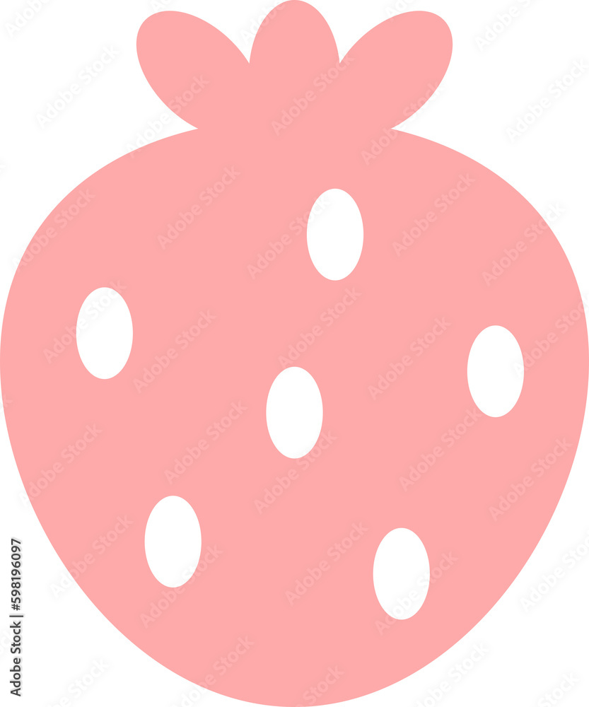 Obraz premium Pink cute sweet strawberry icon PNG