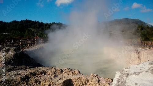 Geothermal, Kawah Sikidang, Dieng, Indonesia. photo