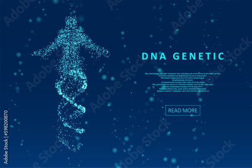 Futuristic model of human dna