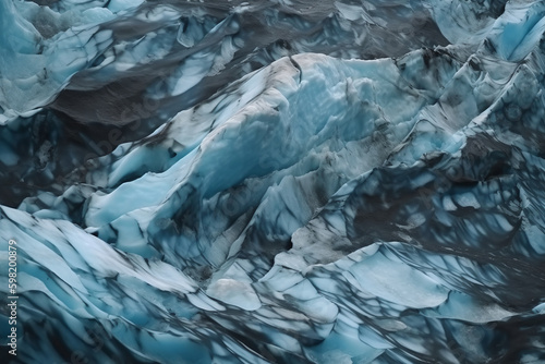 Glacier Texture Blue Frozen Water Background Abstract Generative AI