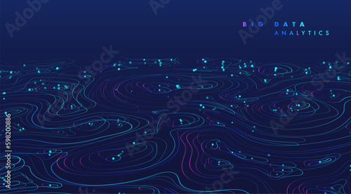 Abstract data transmission visualization.