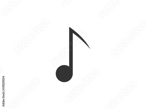 Music note icon in trendy flat style isolated on background. Music note icon page symbol for your web site design logo 