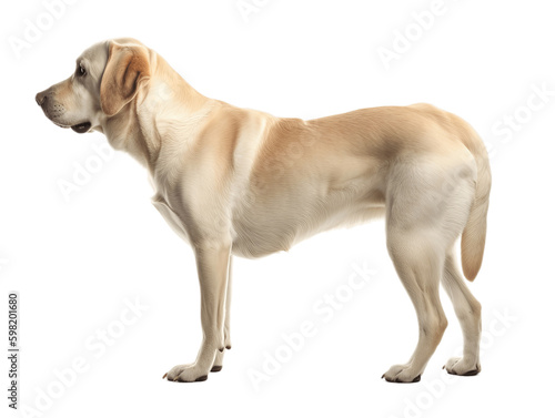 Labrador Retriever Full Body Viewed From Side Transparent Background