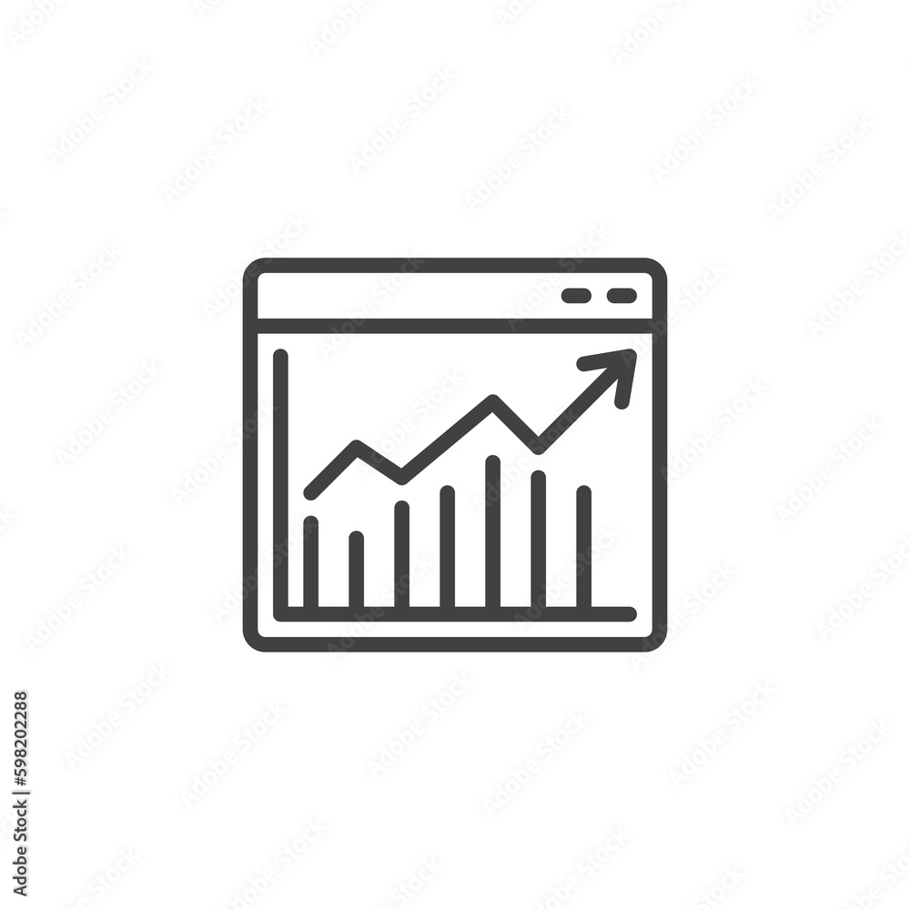 Web analytics line icon Web analytics line icon