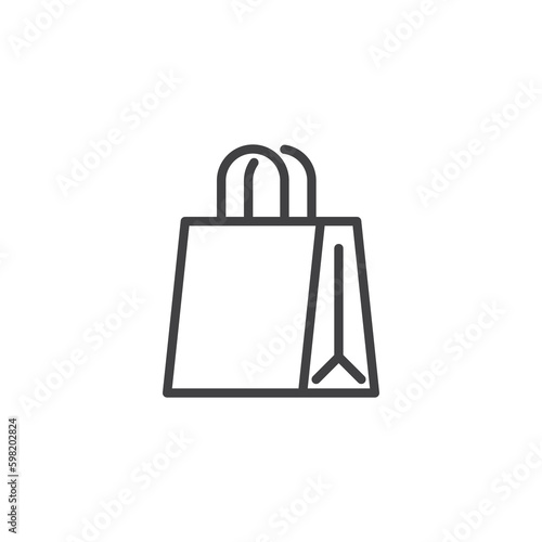 Shopping bag line icon