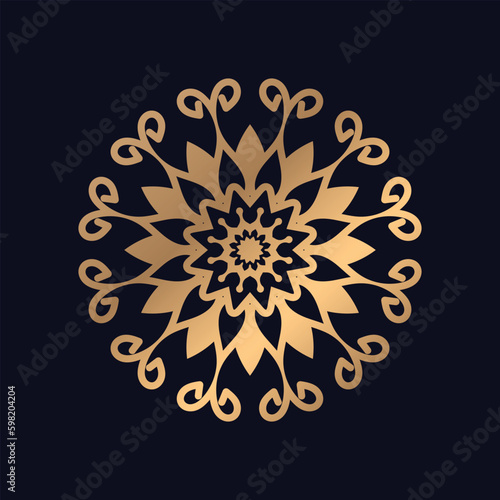 Pattern With Abstract Floral Round Ornament mandala design © tanvir enayet