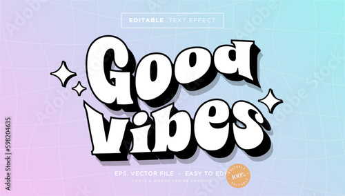 Retro vintage nostalgic 90's editable text effect