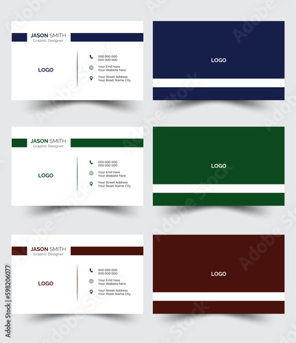 
Personal visiting card with company logo.Modern business card design.Vector illustration,
simple modern luxury elegant abstract. business card print templates.
