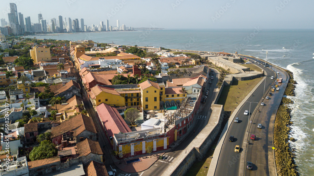 Obraz premium Cartagena under Construction