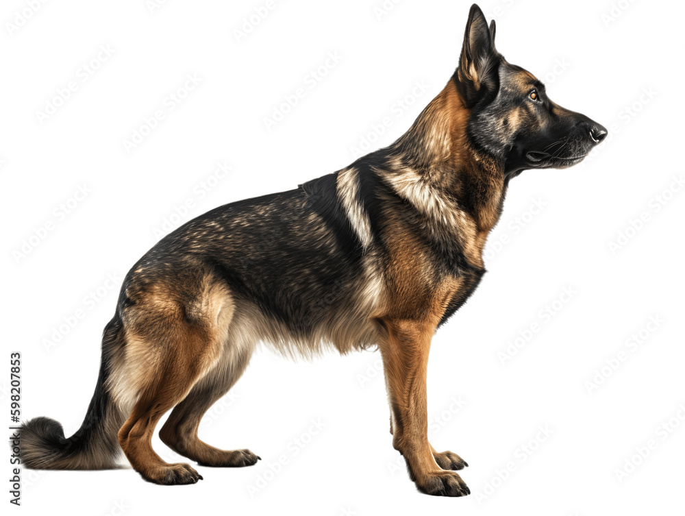 German Shepherd Full Body Viewed From Side Transparent Background German Shepherd Full Body Viewed From Side Transparent Background