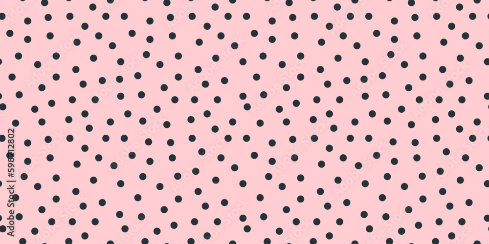 random dots texture. small polka dot seamless pattern background. black and pink dots