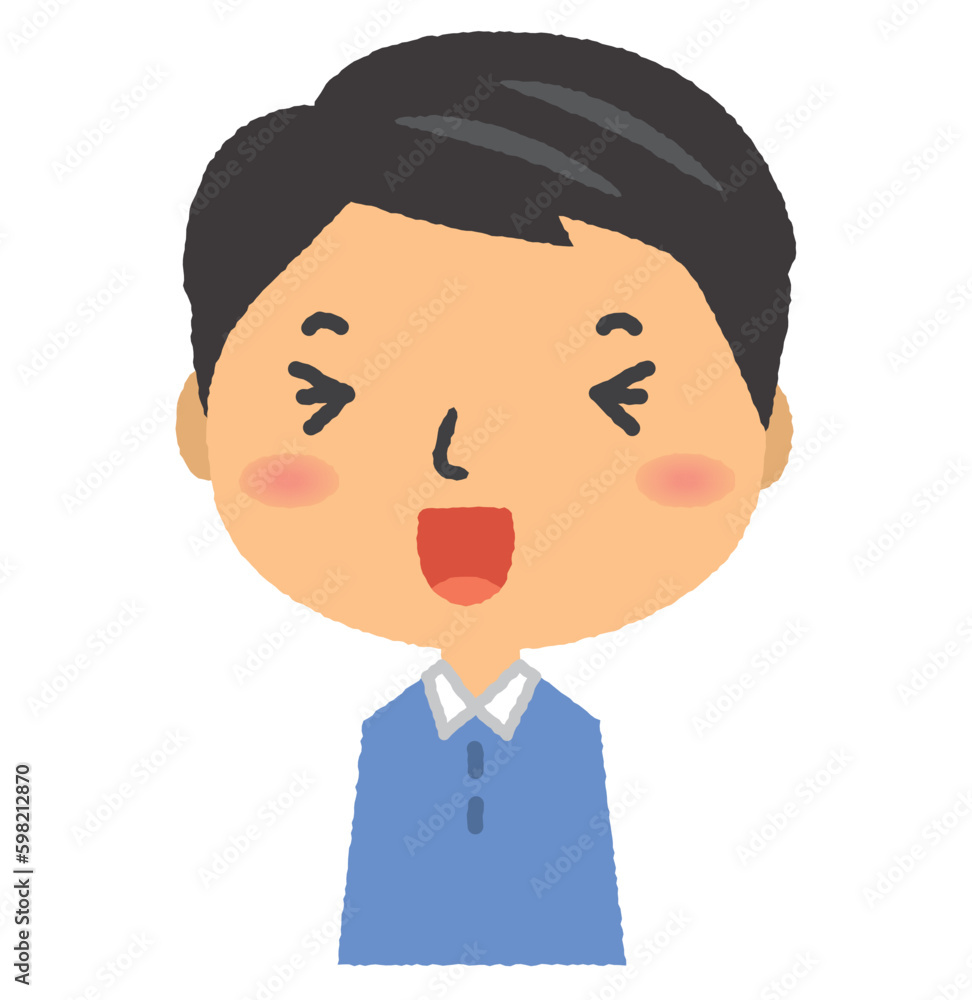 上半身　人物　イラスト　喜怒哀楽