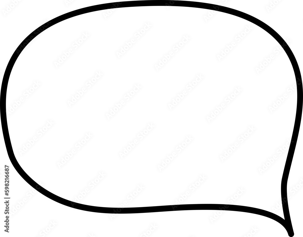 Doodle Round Speech Bubble Doodle Round Speech Bubble